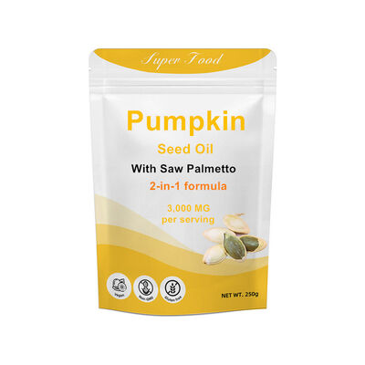Dietary Supplement Cold Pressed Virgin Pumpkin Seed Oil Softgels 3000mg Softgels 2-in-1 With Saw Palmetto
